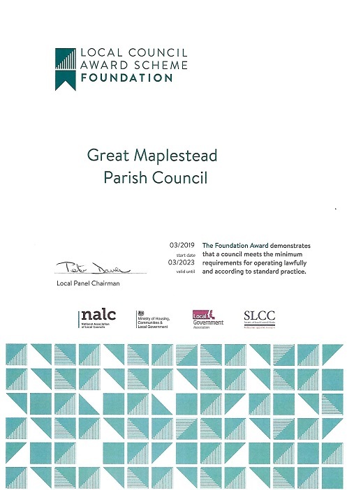 Foundation Award Certificate