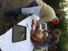 Carving the lamb